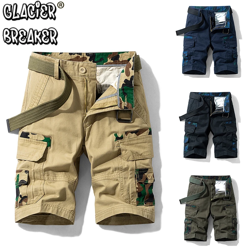 cargo shorts men cool camouflage summer hot sale cotton casual men short pants brand clothing comfortable camo men cargo shorts free global shipping