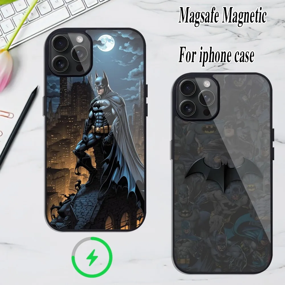B-Batmans B-BAT Man чехол для телефона iPhone Magesafe Магнитный 12 13 15 11 Mini 14 Max Pro Plus