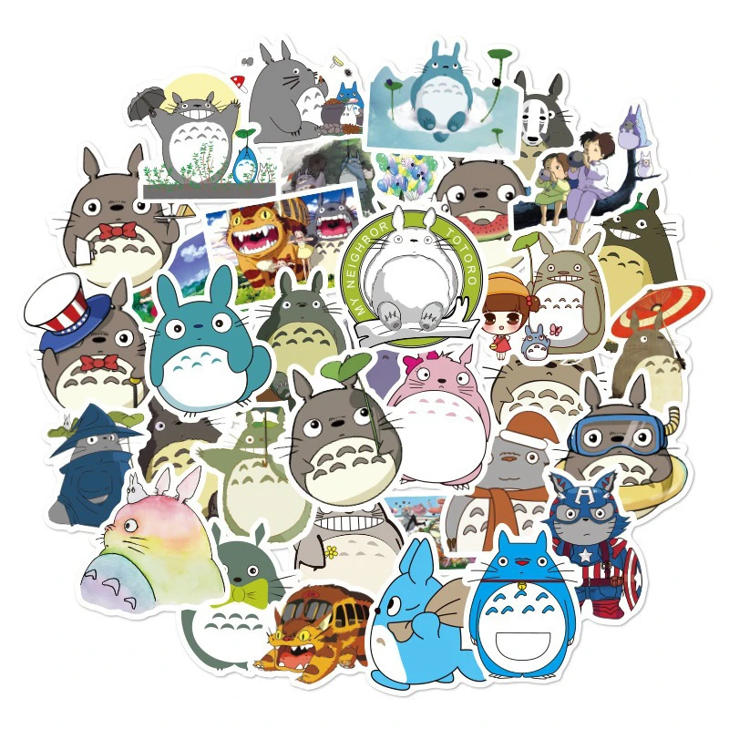 Cartoon Anime Kawaii My Neighbor Totoro Stickers for Laptop Suitcase Album Stationery Waterproof Album Decals Kids Toys Gifts