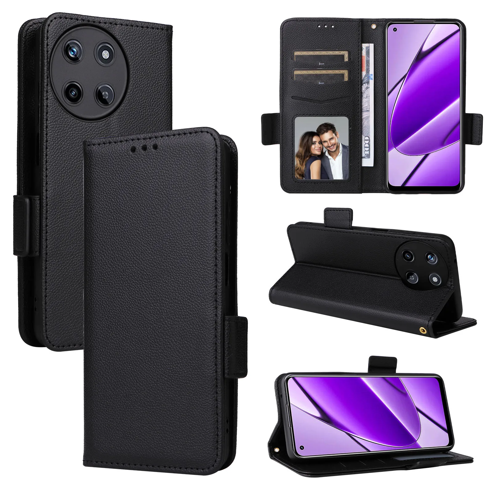 Чехол-кошелек с слотом для карт Realme 11 4G 6 4 дюйма кожаный противоударный чехол