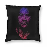 1pc high quality 4545cm polyester pillow case dwayne johnson throw pillow decoration for home