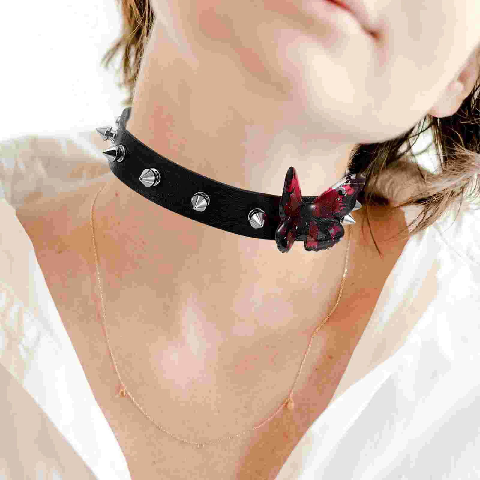 

Punk Choker Necklace For Women Necklace Studded Rivet Choker Necklace For Women Necklace Adjustable Choker Necklace For Women