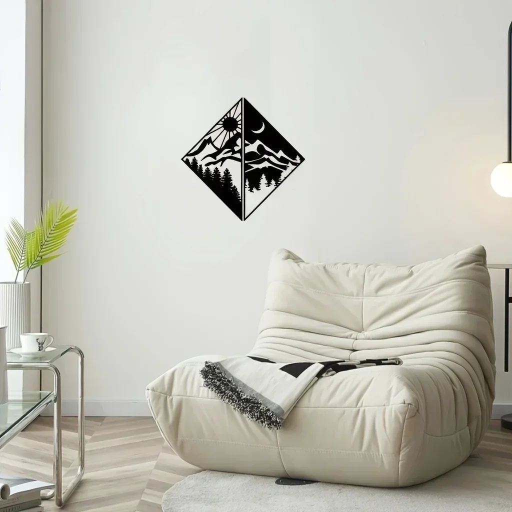 Металлический утюгSun Moon Mountain Art Настенный декор Металлическое настенное украшение, интерьерный декор Открытый домашний декор Современное искусство Настенный декор (art.: 3920ca36cd33a) - 3920ca36cd33a