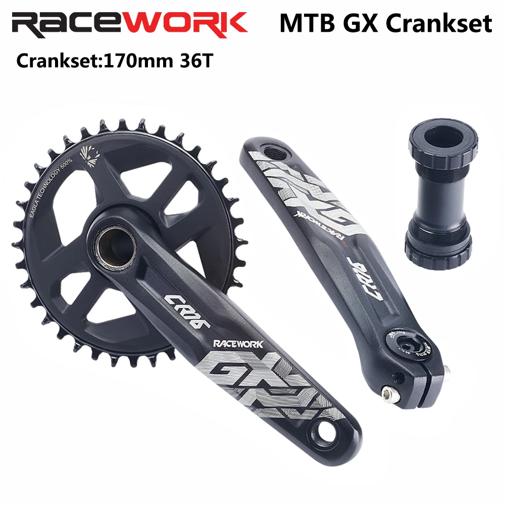 

RACEWORK GX Eagle Tooth MTB Crankset 10/11/12 Speed 170mm Mountain Bike Crank 36T Chainring Bicycel Chainset With BB68 Parts