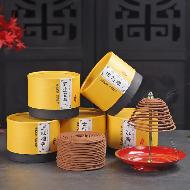 

20 Plate/box Natural Coil Incense Coil Aromatherapy Home Indoor Sandalwood Incense Coils Burning for 12 Hours / 24 Hours