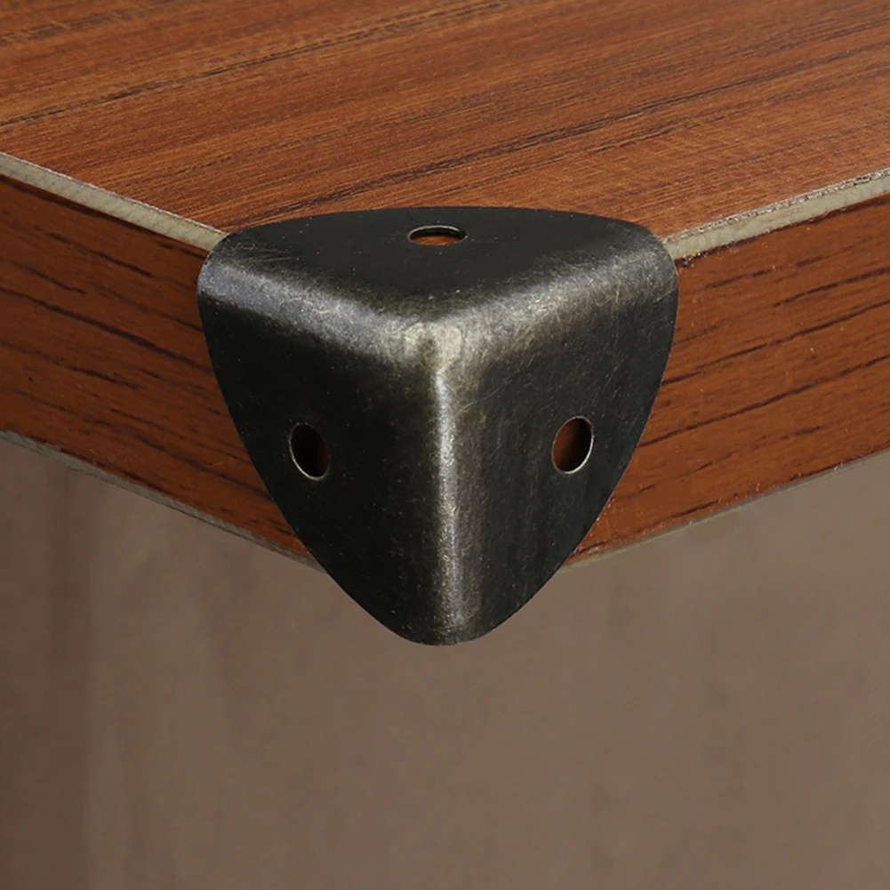 

Edge Cover Edge Corner Desk Decoration 12pcs 2.5*2.5*2.5cm Antique Iron Bronze Black Gold Protection Wooden Case