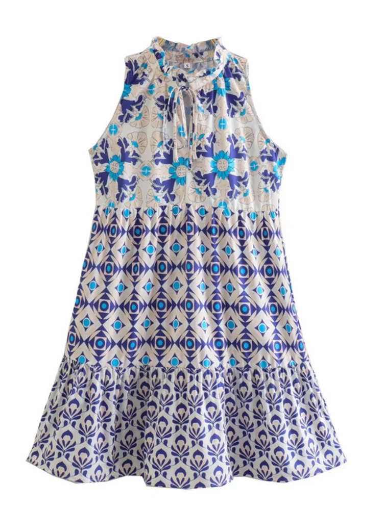 

Hsa шифон с эластичной резинкой на талии, с вечерние платья трапециевидной формы с бантом для женщин с длинными рукавами; С цветочным принтом ...