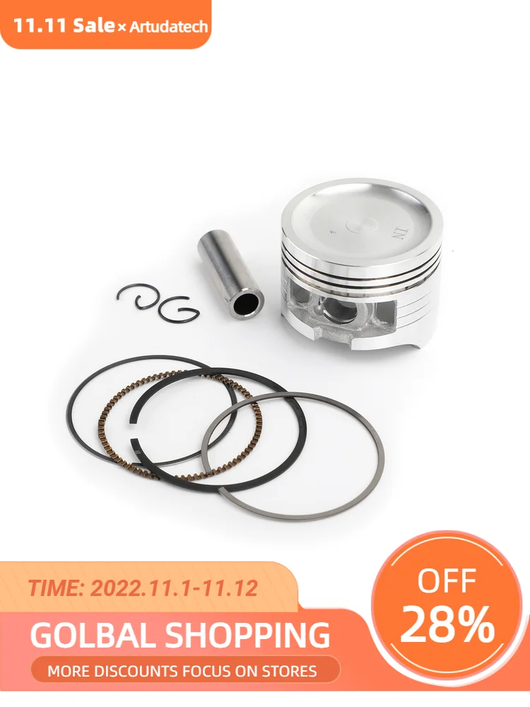 

Artudatech 52.4mm Piston Rings Pin Kit For Honda MSX125 Grom Msx Innova Wave 125 2003-2019