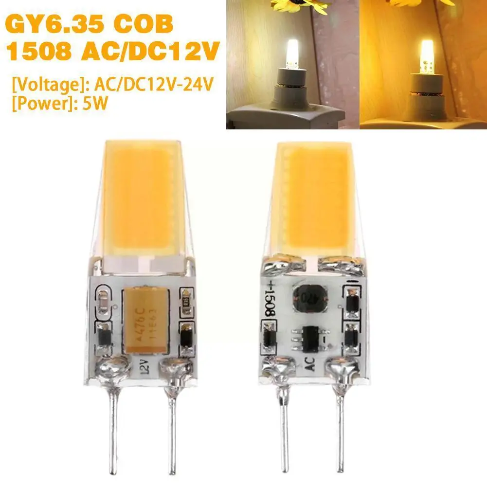 1PCS LED COB 10W GY6.35 B15 12V dimmable LED GY6.35 LED 12V 12V Light cob2508 dimming 12v cob2508 g6.35 B15 led crystal S0G4