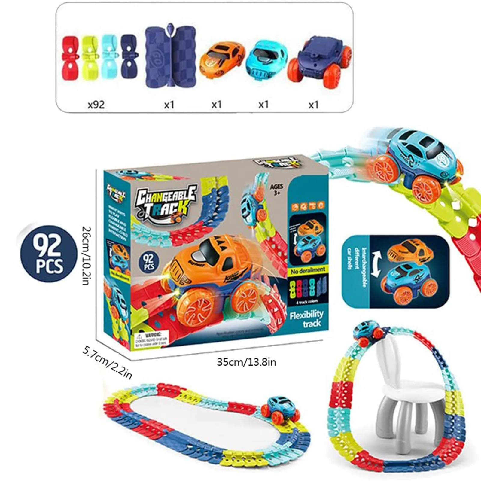 Железная дорога гоночный трек игровой набор развивающая Гибкая гоночная трасса