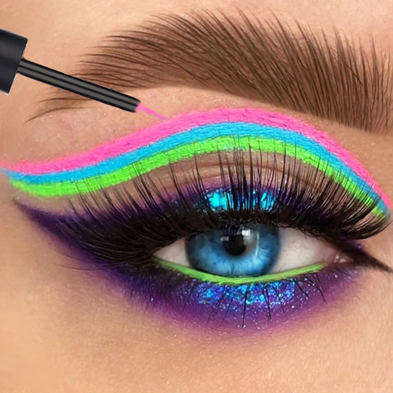 

Waterproof Eyeliner Pencil 12 Colors Waterproof Easy To Wear Make Up Matte Eye Liner Blue Red Green White Brown Liquid Eyliner