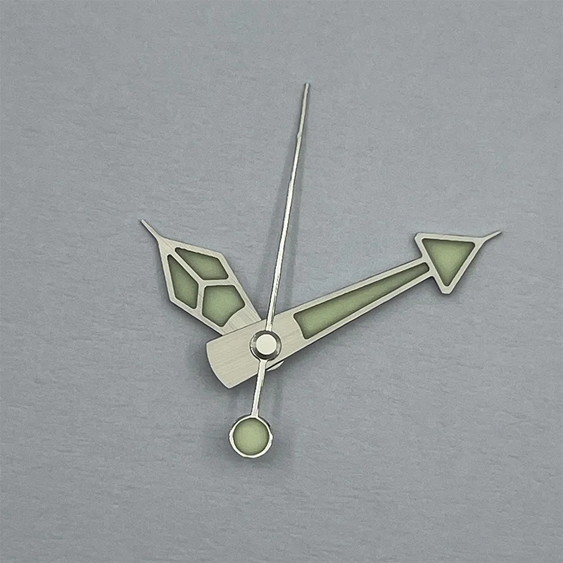 High Quality Watch Parts Stainless Steel Green Luminous Watch Hand Flat Top Second Pointer Fit NH35/36 Automatic Movement