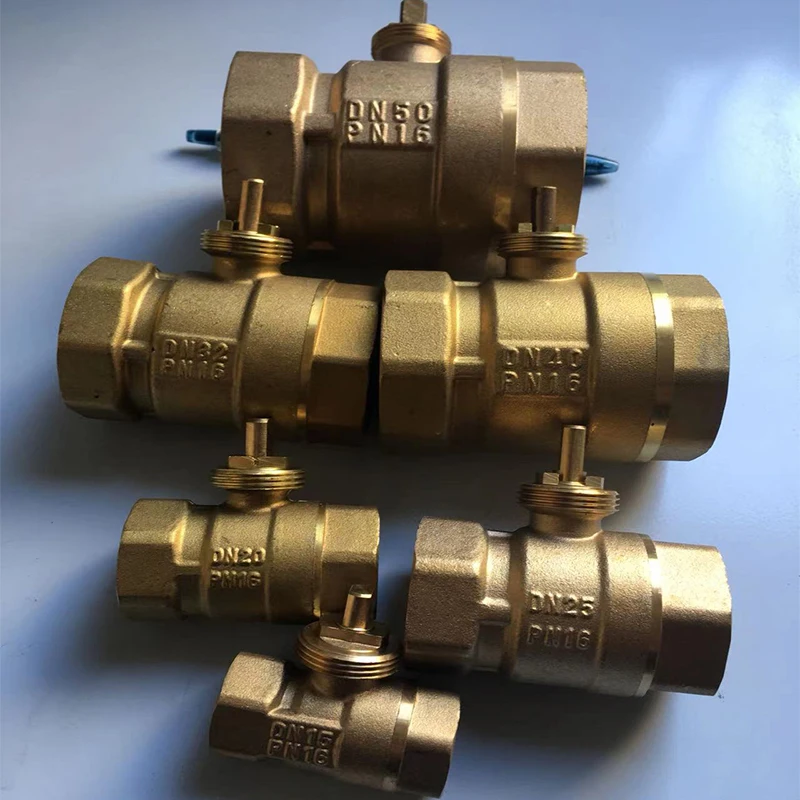 2 way brass motorized ball valve's body from DN15(G1/2