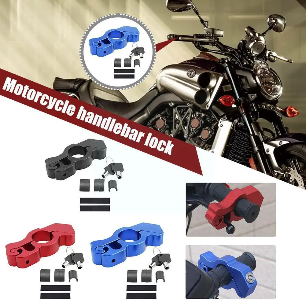 

Motorcycle Handlebar Lock Handlebar Brake Handle Lock Steal Theft Imitating Anti Pull Street Bikes Rod Atv Dirt Lock M3q8