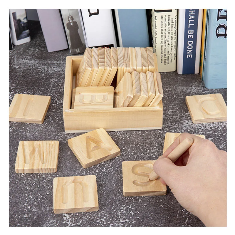Детская деревянная обучающая игрушка обучение письму и правописанию для раннего