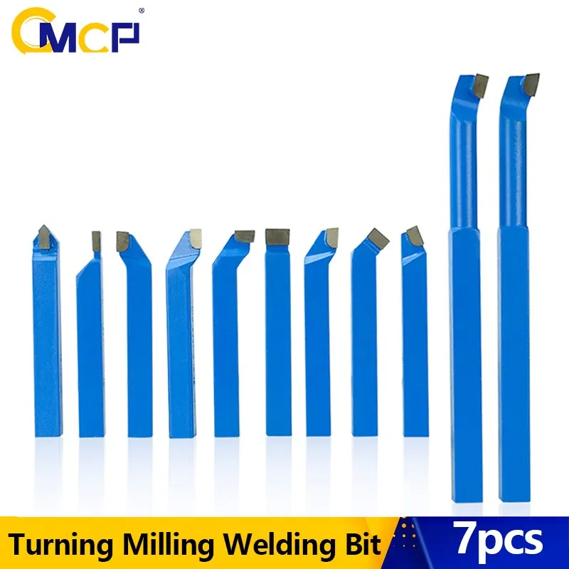 CMCP Turning Milling Welding Bit 12mm Shank Turning Boring Bit Metal Lathe Tool Set 11pcs Carbide Lathe Cutter