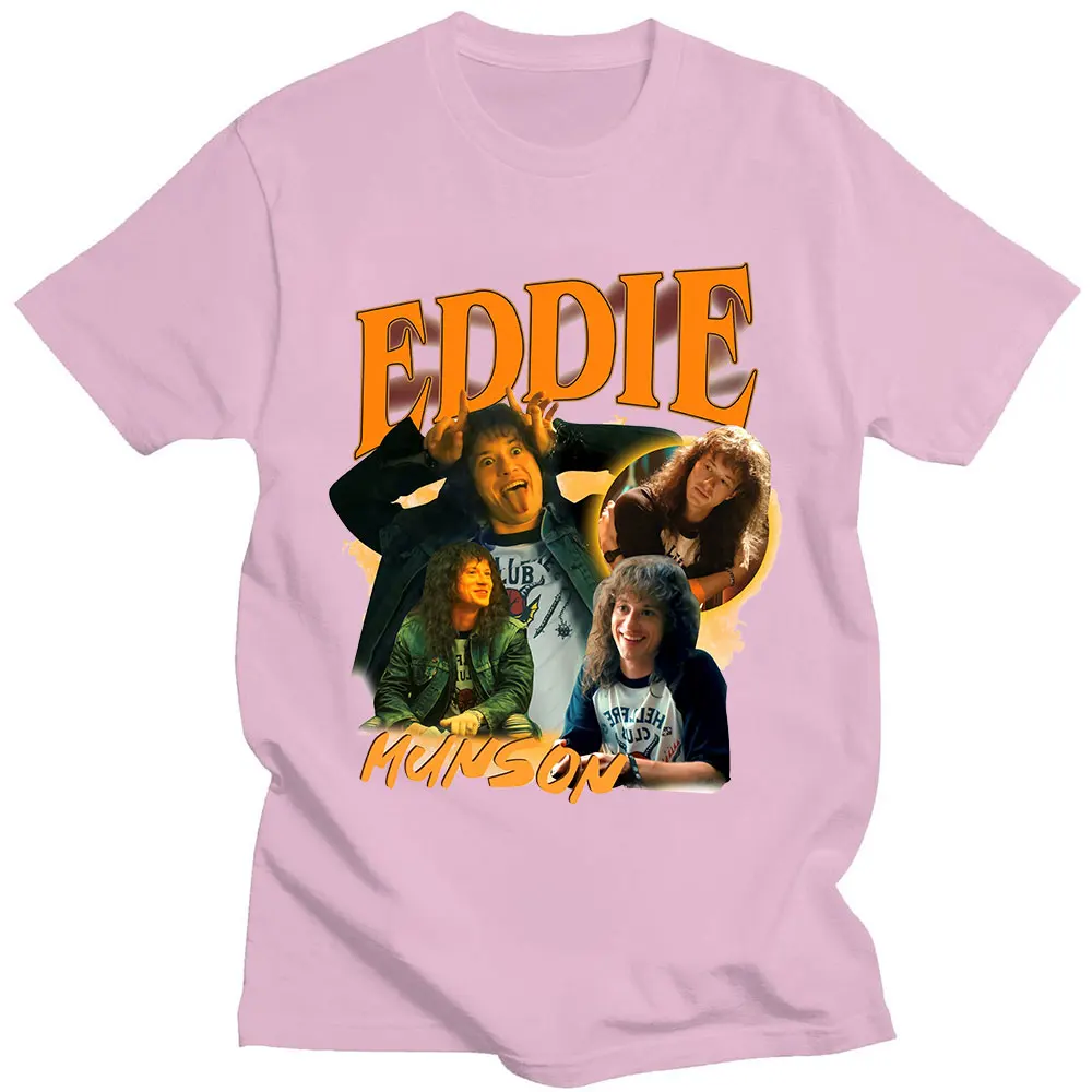 

TV Series Eddie Munson Stranger Things 4 T-shirts Men's Harajuku Graphics Print Short Sleeve T-shirt Oversize Streetwear Unisex