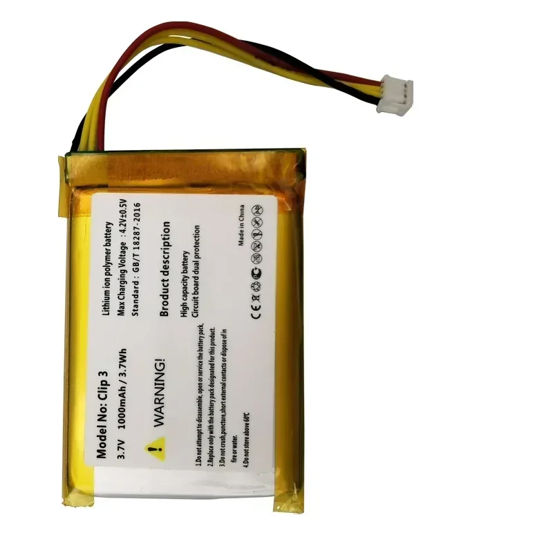 100% оригинальная новая сменная батарея емкостью 1000 мАч L0721-LF для JBL Clip 3 3AN 3SAND