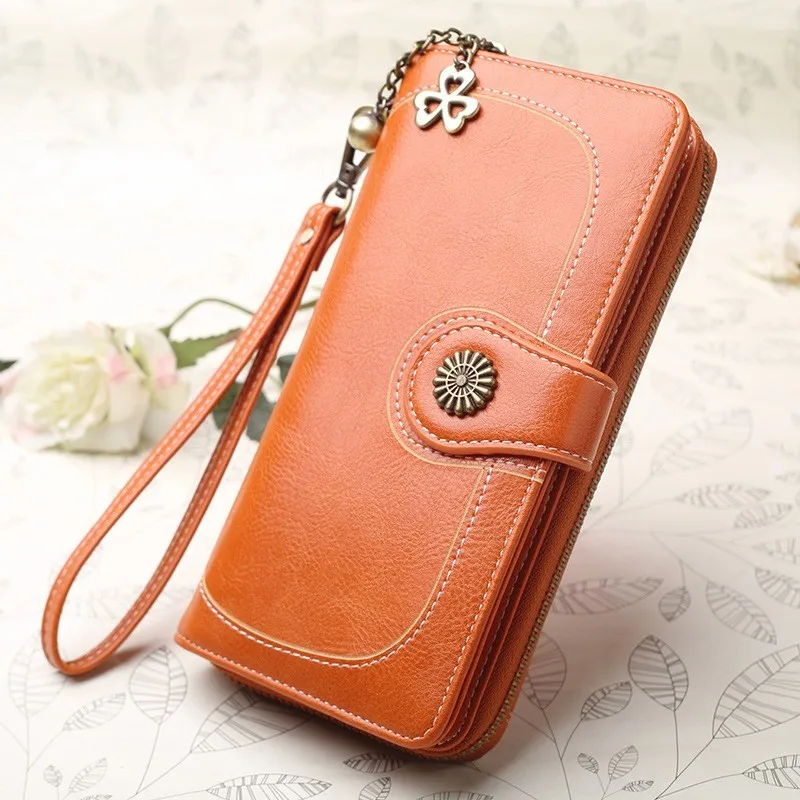

Leather Women Wallets Fashion Long Zipper Women's Wallet Women Purses Money Coin Holder Female Purse Zipper Female Long Purse