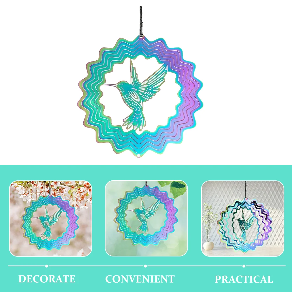 Радужный вращающийся колокольчик декор в виде колибри украшение блесны для