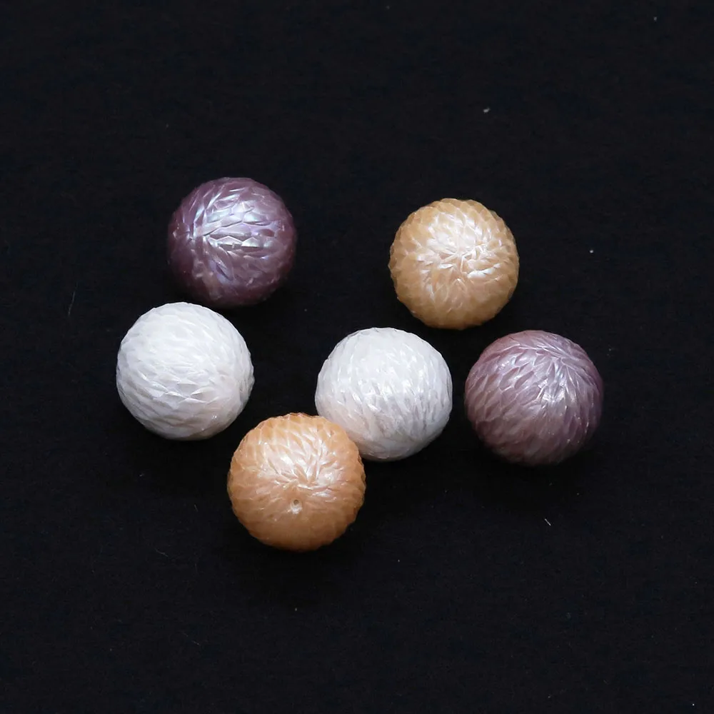 Carved Dragon Scale Natural Freshwater Pearl Dragon Scale Aperture Free Pearl Jewelry DIY Necklace Earrings High Quality Jewelry