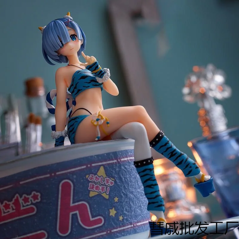 Фото Re:Zero Rem & Ram Oni Костюмная пробка для лапши — Коллекционная аниме-фигурка, украшение для настольного/ПК и идеальный подарок для фанатов №3
