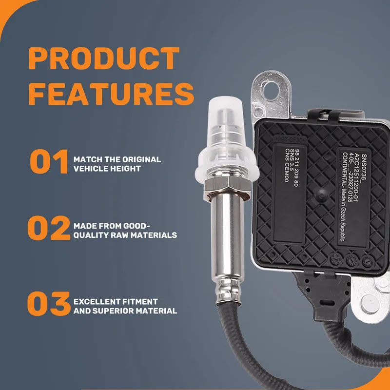 5-ПИН 9821120980 5WK96746A Датчик Nox для Citroen C3 C4 Berlingo Peugeot 208 308 3008 5008 Boxer 1 6 2 0 Bluehdi