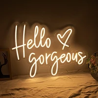 hello gorgeous neon signs for wall decor custom 12v plug powered neon signs for bedroom birthday party art decoration