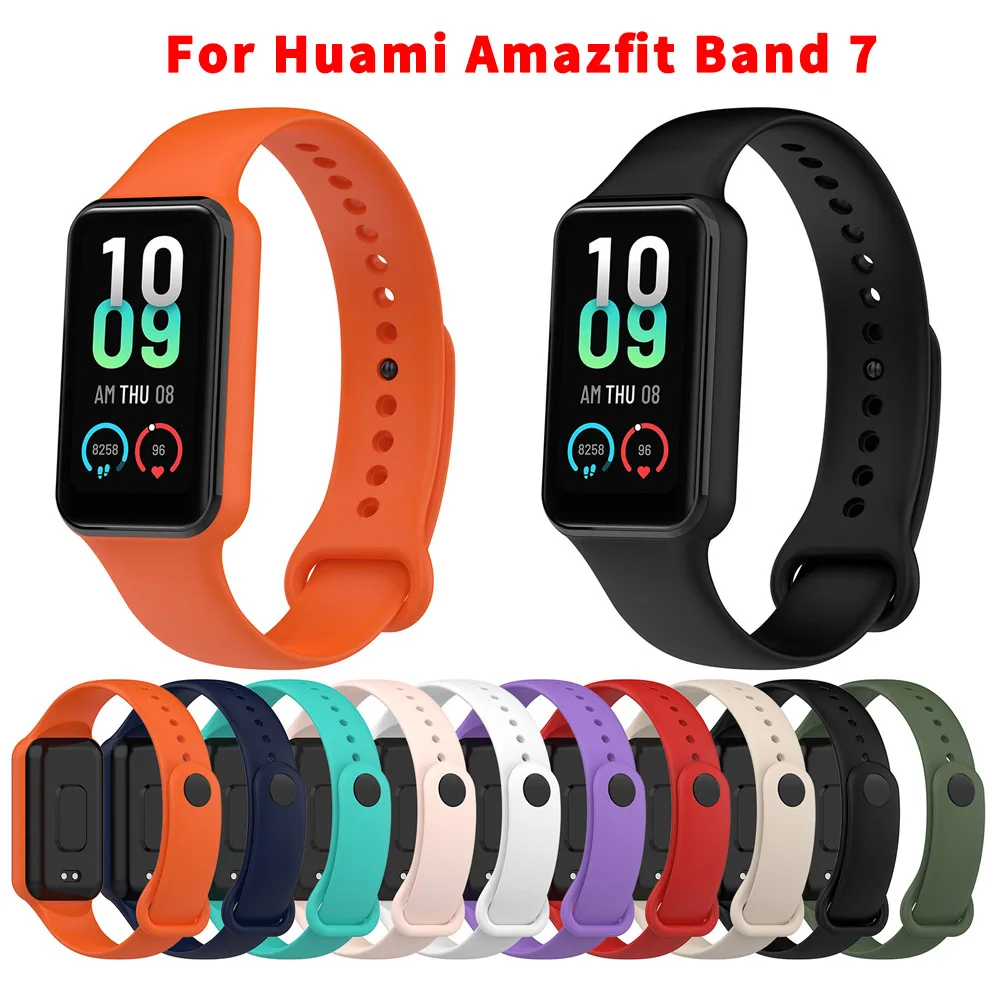 

Силиконовый ремешок для часов Amazfit Band 7, сменный спортивный смарт-браслет для Huami Amazfit Band 7