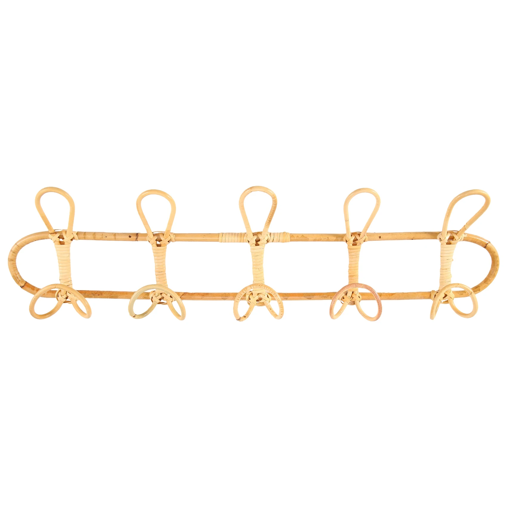 

Large Rattan Wall Hooks Clothes Hat Hanging Crochet Decor for Home