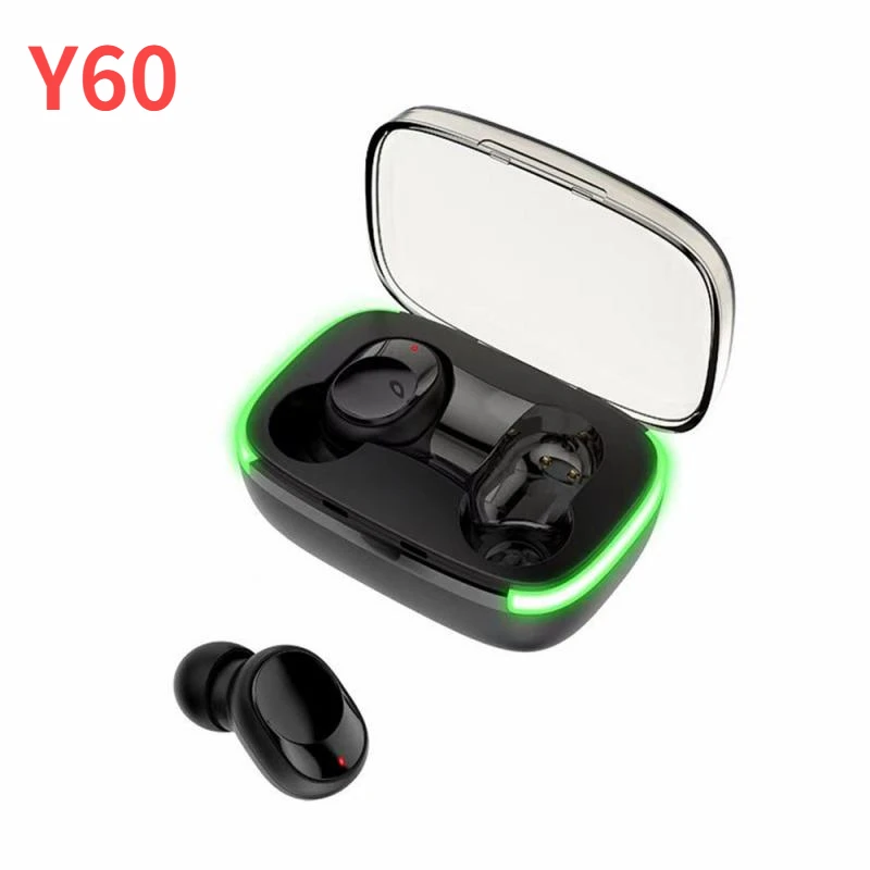 

TWS Y60 True Wireless Bluetooth 5,1 совместимые стереонаушники с басами, музыкой, шумом движения, HD микрофоном, бинауральные наушники