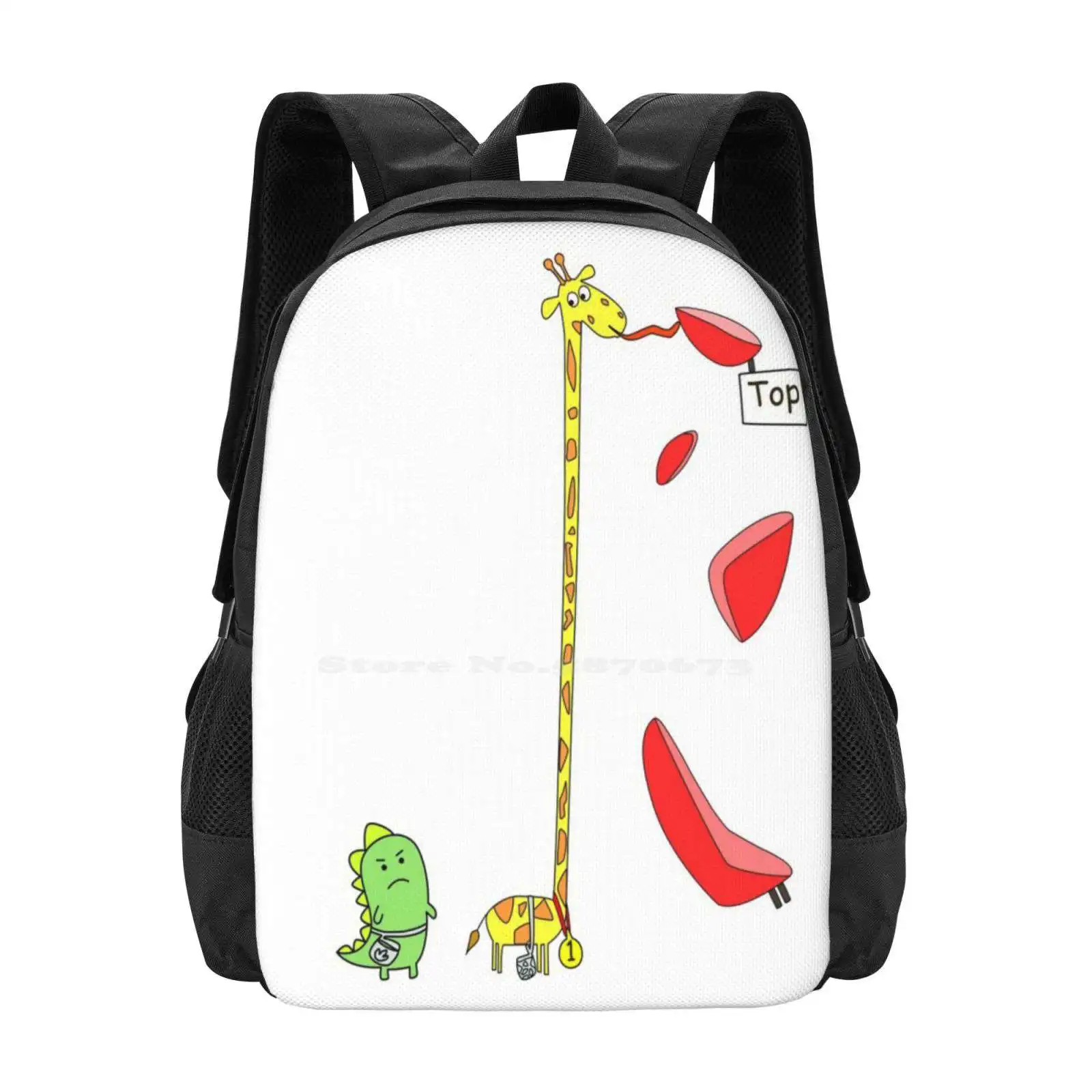 

Giraffe And Dino Climbing | Climbing Competition | Bouldering Hot Sale Backpack Fashion Bags Giraffe Design Funny Design Funny