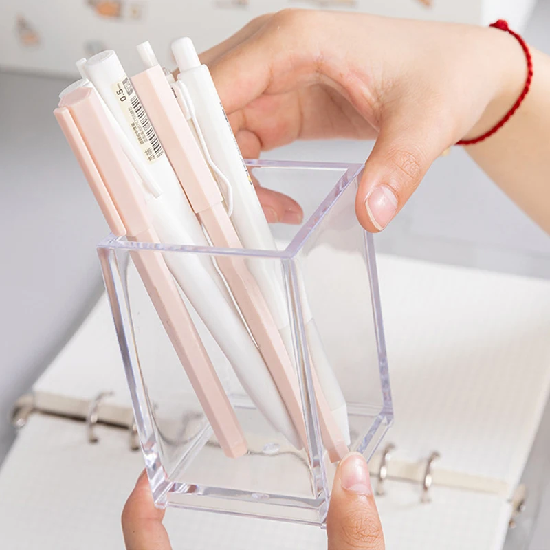 Tanie Przezroczysty Długopis Uchwyt Akrylowy Materiały Do Pisania Organizator Pojemnik Schowek Na Okulary Box Office School Desktop Supplies