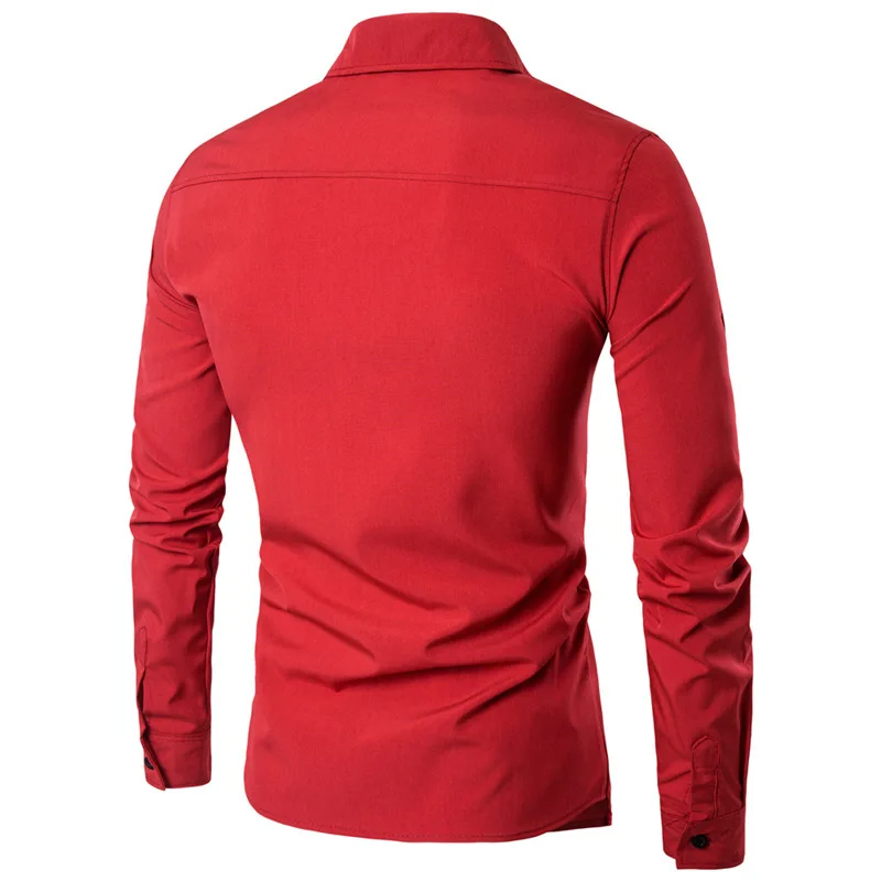 Fake Two Piece Shirt For Men 2022 New Arrival Spring Autumn Male Shirt Top Formal Wear Fashion Korean Style Hot Sale S29