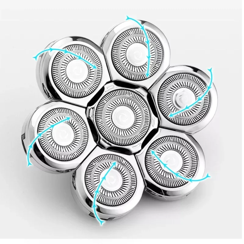 

Shaver Replacement Blades 6/7 Heads Beard Cutter Replacement Blade Easy Install Head for Bald and Face