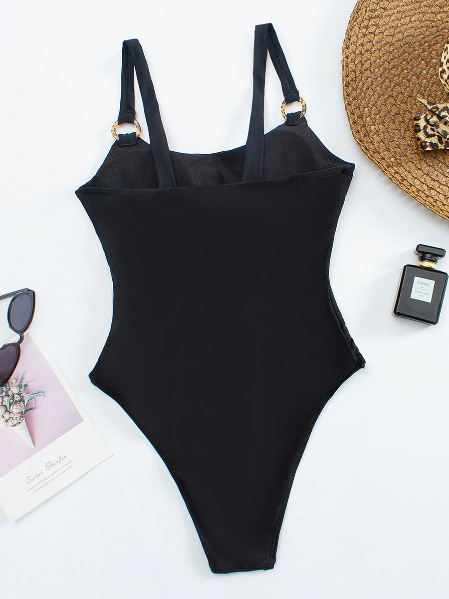 Новинка 2022 сексуальный женский цельный купальник с кольцом Цельный боди