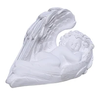 sleeping baby angel wings cherub statue figurine home garden baby shower baptism decoration mum housewarming gift white