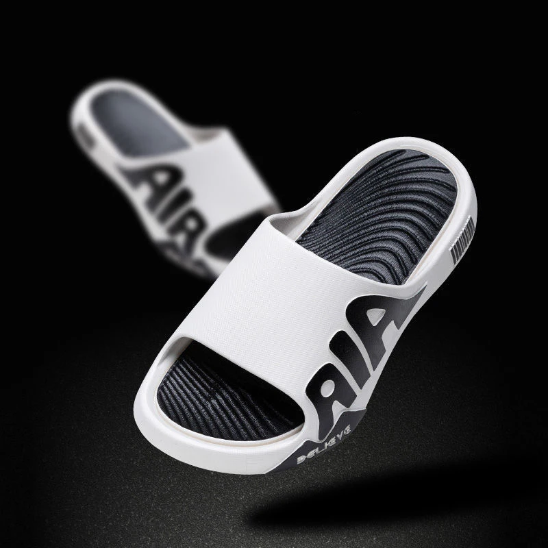 

LITONG New Men's Summer Slippers Anti-slip Thicken EVA Soft Slipper Outdoor Beach Flip Flops For Men Household Comfortable Shoes