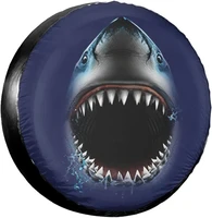 spare tire cover universal tires cover open mouth shark car tire cover wheel weatherproof and dust proof uv sun tire cov