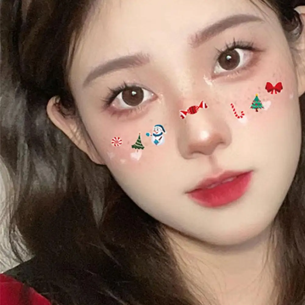 Наклейки для макияжа лица и глаз рождественские наклейки снежинки 5D Witte Sneeuwvlok