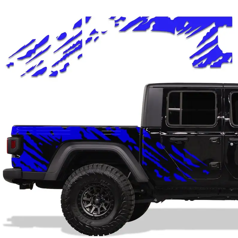 

Gladiator Decal 2018-2021 | Factory Crafts "SPLASH" Side Graphics Kit | Stickers | Vinyl Decal Wrap | Fits Gladia