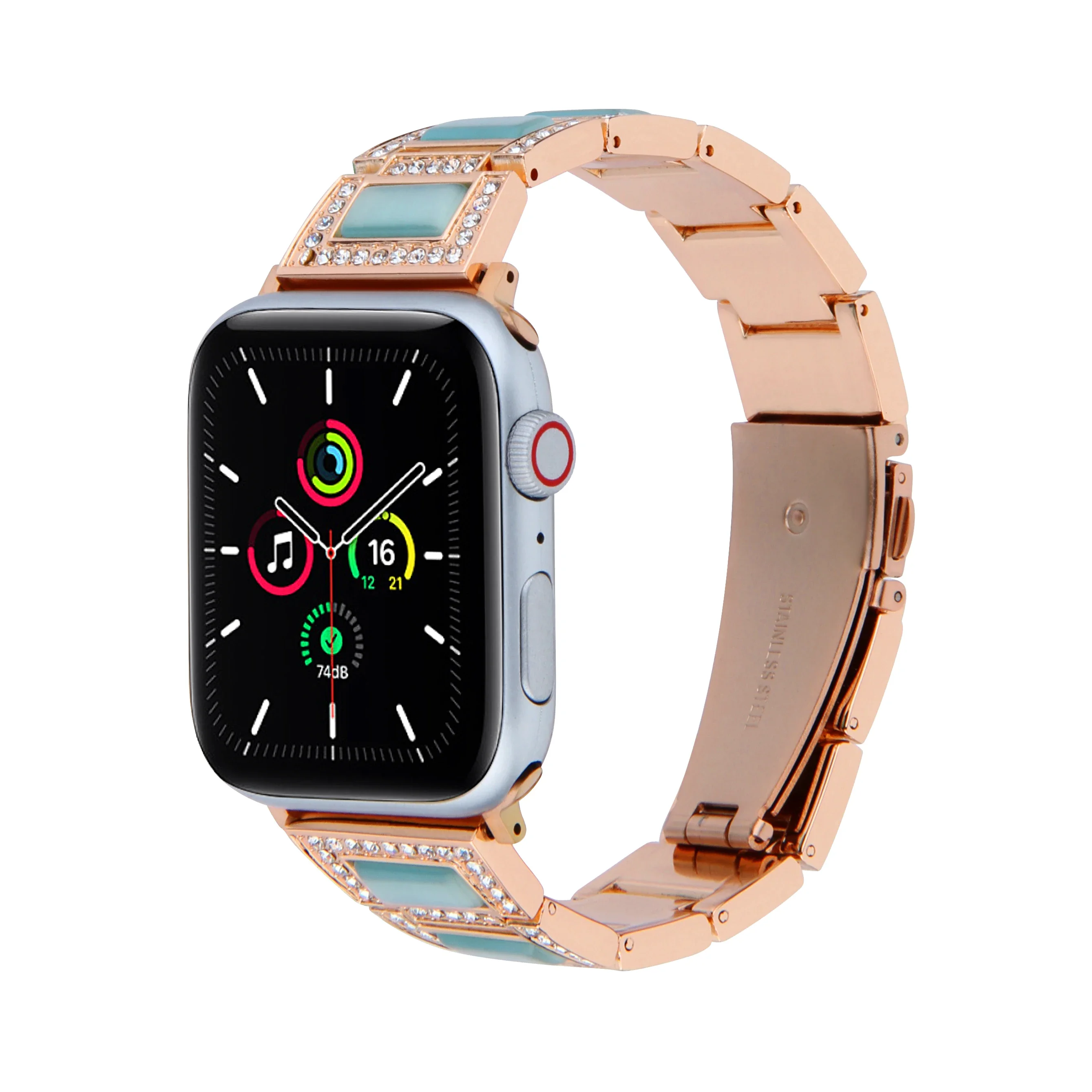 

High-end Metal Strap for Apple Watch 9 8 7 45mm 41mm 6 5 4 SE Band 40mm 44mm Resin Replacement Belt IWatch 3 38mm 42mm Correa