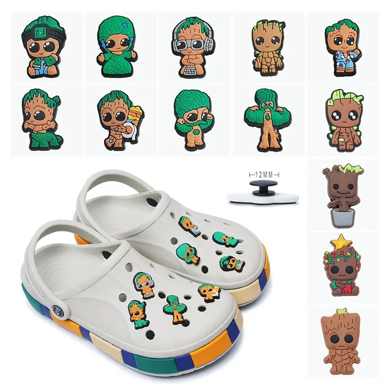

New Product Movie Little Tree Man PVC Shoe Charms Accessories Decoration Buckles Accessories Fit Bands Bracelets Croc JIBZ