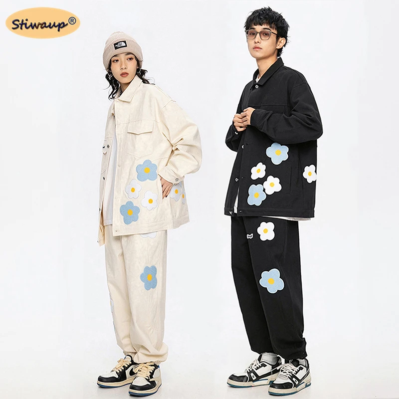 

Набор из двух предметов для мужчин и женщин, модный спортивный комплект в Корейском стиле и вязаный костюм для отдыха, экзотические комплек...