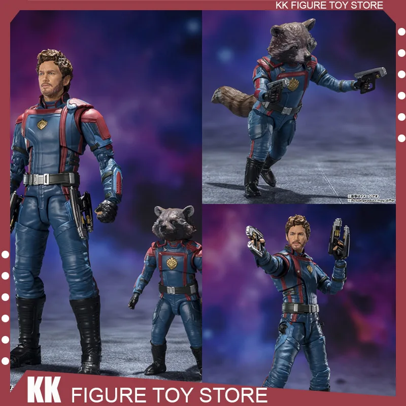 

Фигурки героев мультфильма Marvel S.H. Фигурки героев аниме, фигурки звезд, Властелин и ракета, енот, Shf Коллекционная модель, статуэтка, игрушки, подарки, ПВХ
