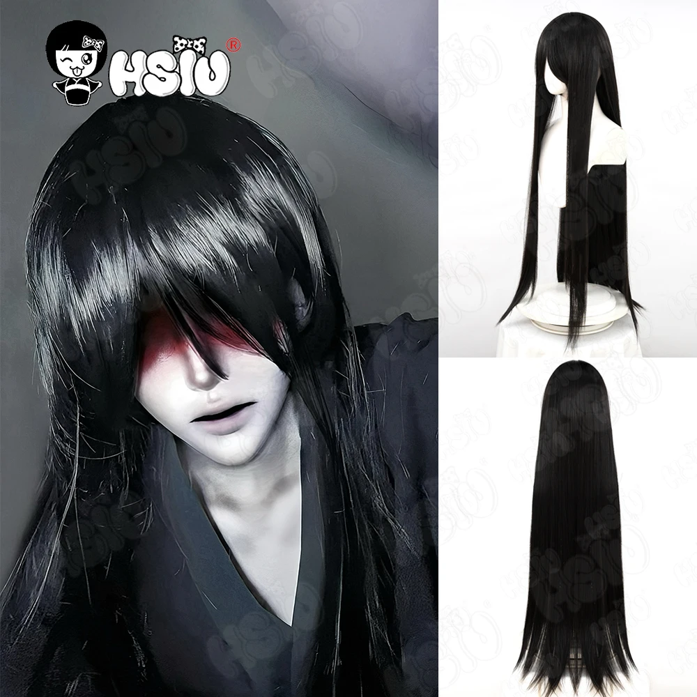 Парик для косплея Mr Crawling синтетический парик из волокна длинный черный 45 см +