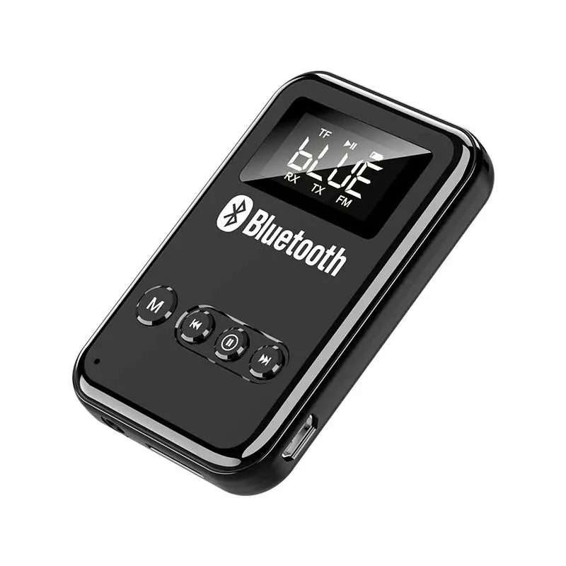 

Беспроводной Bluetooth 5,0 передатчик приемник стерео аудио музыкальный адаптер для автомобиля ТВ ПК наушники динамики Поддержка FM TF карты 012