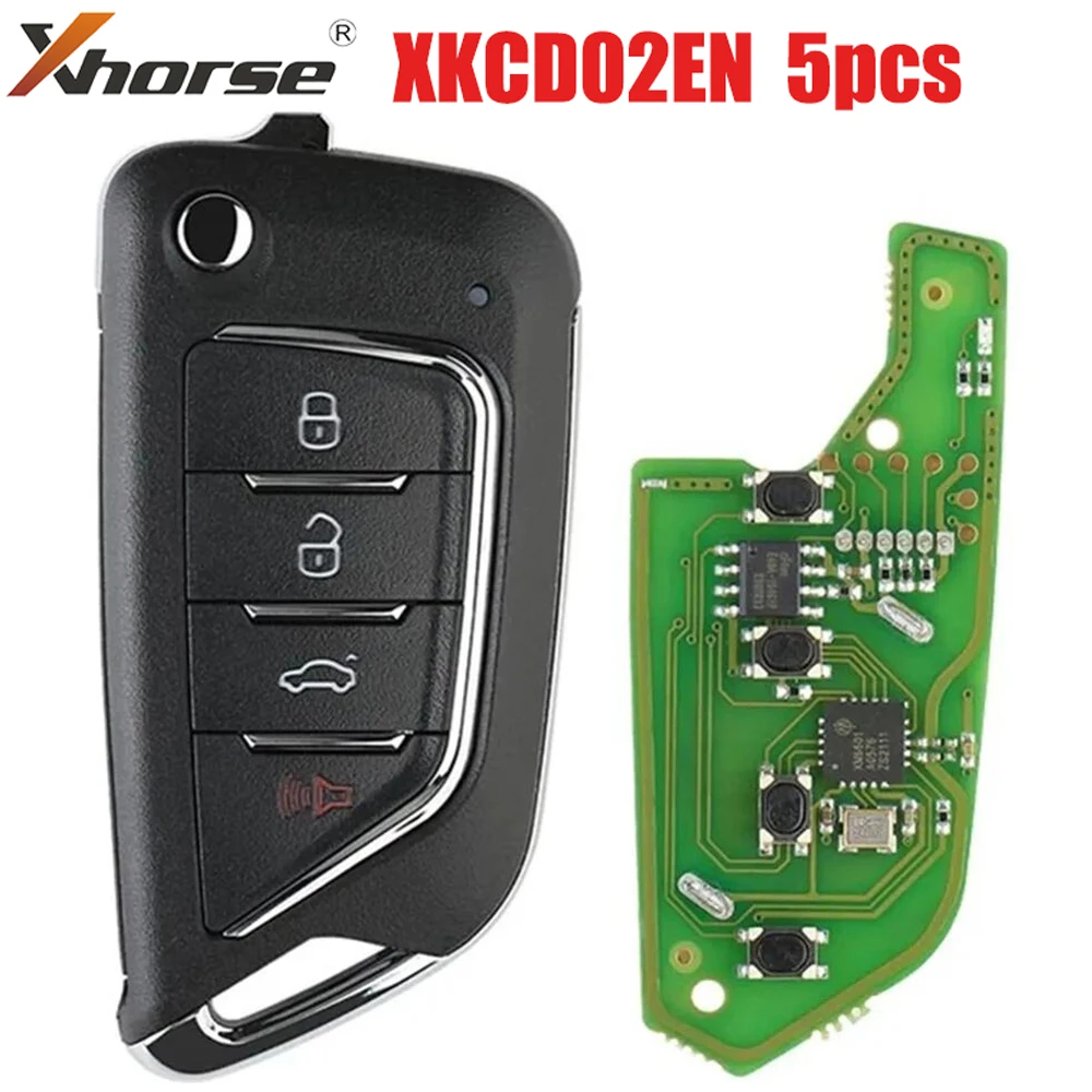 Xhorse 5/10/20 шт. XKCD02EN XKCD06EN Универсальный проводной дистанционный брелок с 4 кнопками для Cadillac Style для VVDI Key Tool 5 шт./лот