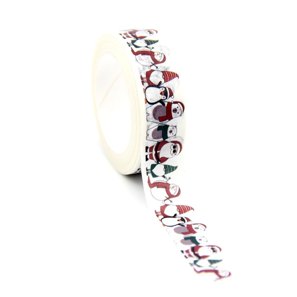 

NEW 1PC 15mm x 10m Christmas Elk Santa Claus Peugine Washi Tape Scrapbook Paper Masking Adhesive Washi Tape