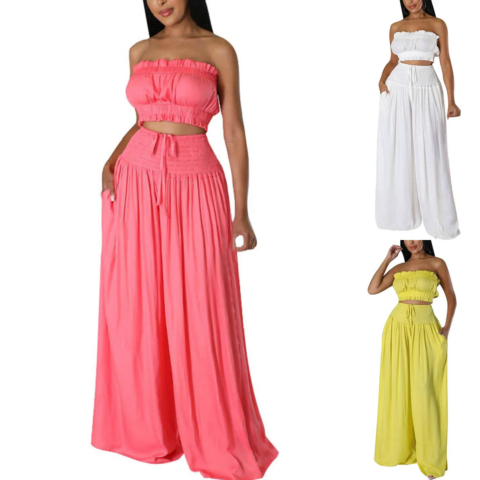 Женский комплект из 2 предметов стильный однотонный индивидуальный укороченный